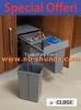 wholesale Europe plastic bin kitchen pull out waste bin cabinet bin soft close dustbin 