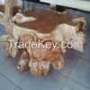 Teak wood furniture sets with hand carving