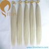 Free shipping remy  Brazilian human hair pre bonded hair extension613#silky straight U tip/nail hair extension