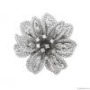 Sterling Silver Flower White Cubic Zirconia Ring