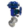 compact pneumatic diaphragm through single-seat control valve