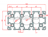 90x180 Industrial Light Aluminium Profile