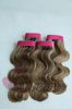 Grade 6A Highlight 4/27# Piano Color Hair Weft Malaysian Virgin Hair Body Wave 8"-28" Mixed Size 3Pcs/Lot Free Shipping 