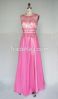 HY1002  New Arrival Strapless Beaded Embroidery Sheer Chiffon Evening Dress