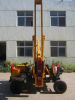 Drilling piling for highway guardrails construction