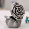 Resin antique silver rose jewelry box