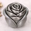 Resin antique silver rose jewelry box