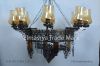 Two tiers Brass chandelier - With Multiple Color Glass - Chandelier Lighting - # Ch-106 