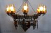 Two tiers Brass chandelier - With Multiple Color Glass - Chandelier Lighting - # Ch-106 
