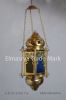 Handmade Moroccan Style Brass Lantern - With Multiple Color Glass - Chandelier Lighting - # CH-108