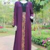 red embroideried abaya jilbab islamic clothing arabian clothing