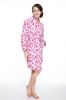 Women's Floral Cotton Flannel Bathrobe