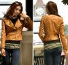 Women's Stylish Slim Fit PU Leather Short Jacket Coat Outwear