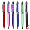 Popular Crystal Ballpoint Pen with cute pendant Beautiful Gift , muti-function Pen with Screen touch, hot selling!