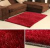 Red color polyester shaggy carpet rugs