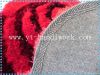 Red color polyester shaggy carpet rugs