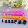 Acrylic Neon Ear Tunnels Plugs Screw Gauges Expanders