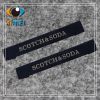 Custom Metal Logo garment tags for brand names patchwork for sewing clothing label customized shiny silver logo woven labels
