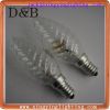 C35 incandescent candle bulb- CLEAR candle bulb LONG TIP flame tip