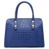 Blue Leather Tote bag ...