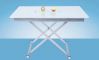 Dining room furniture/2 in one dining table/metal and tempered glass