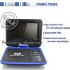 HOT sale!! mini 7.8inch portable dvd with tv&usb&fm