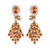 Chandelier earrings zircon brass rhodium plating jewelry