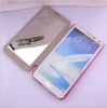 High quality PU leather mobile phone case for Samsung Note 2 , with mirror function , heat press