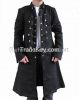 MENS LONG TRENCH COAT COTTON WITH BUTTONS 