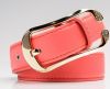 Korean Wild Leather Belt Fine Diamond Red Leather Belt