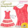 Vintage Glamour Smocked Cuffs Shoestring Straps Dress