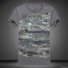 Men's big yards camouflage round collar short sleeve T-shirt in summer