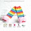 Wholesale knit children girl dance leg warmers with lace