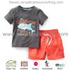 Hot sale summer Boys clothing set Baby Boys Casual Clothing Sets 2014 Kids Apparel Hippo T-shirt+ Short Pant