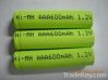 ni-mh rechargeable battery 2.4v 600mah  AAA size