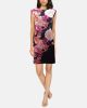 Black Corner Floral Print Shift Dress