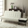 White Leather/PU Sofa Bed