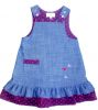 Organic cotton jeans pinafore for girls