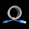 PZCD PZ-47 Micro USB Male to USB 2.0 Male Data Sync / Charging CylinderCable with LED Blue light