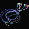 PZCD LED Double Color Light Visible Data Sync / Charging Micro USB Cable for Android Cellphone - 100cm