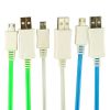 PZCD PZ-27 USB Male to Micro USB Data Charging Cable with Green LED Light for Android Devices