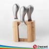 Round cheese board with 4pcs knives set-CB-4008