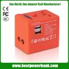 JY-188 colorful 5V 2.5A  multi plug universal travel adapter with dual usb 