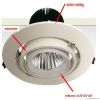 round recessed COB led down light