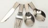 Foldable Titanium Flatware Set(spoon, fork, knife)