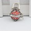  Imitation Jewelry Round Perfume Cage Locket Essential Oil Diffuser Necklace with Pad