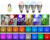 Set of Dimmable RGB LED Bulb E26 6W Light With RF Wireless Remote Controller
