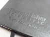 Custom leather feel PU cover notebook with elastic band and pocket