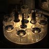 Chandelier table centre piece stands, crystal lamps, crystal tealight