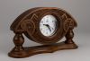 Desk wooden clock made by hands.